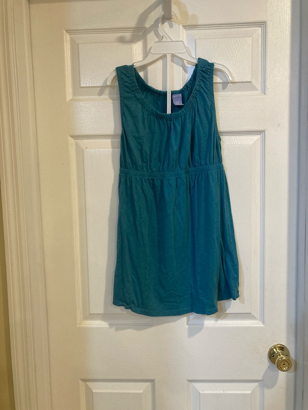 Women’s maternity teal tank top dress